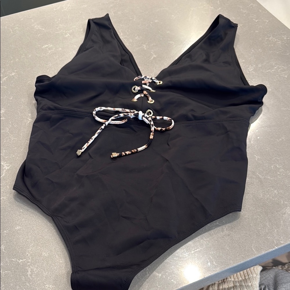 River Island Black One Piece Swimsuit